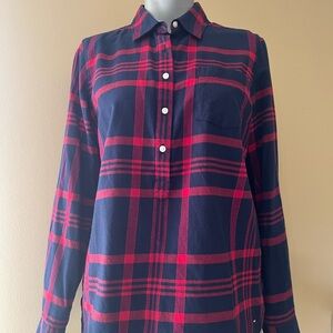 Tommy Hilfiger Red and Black Plaid Shirt